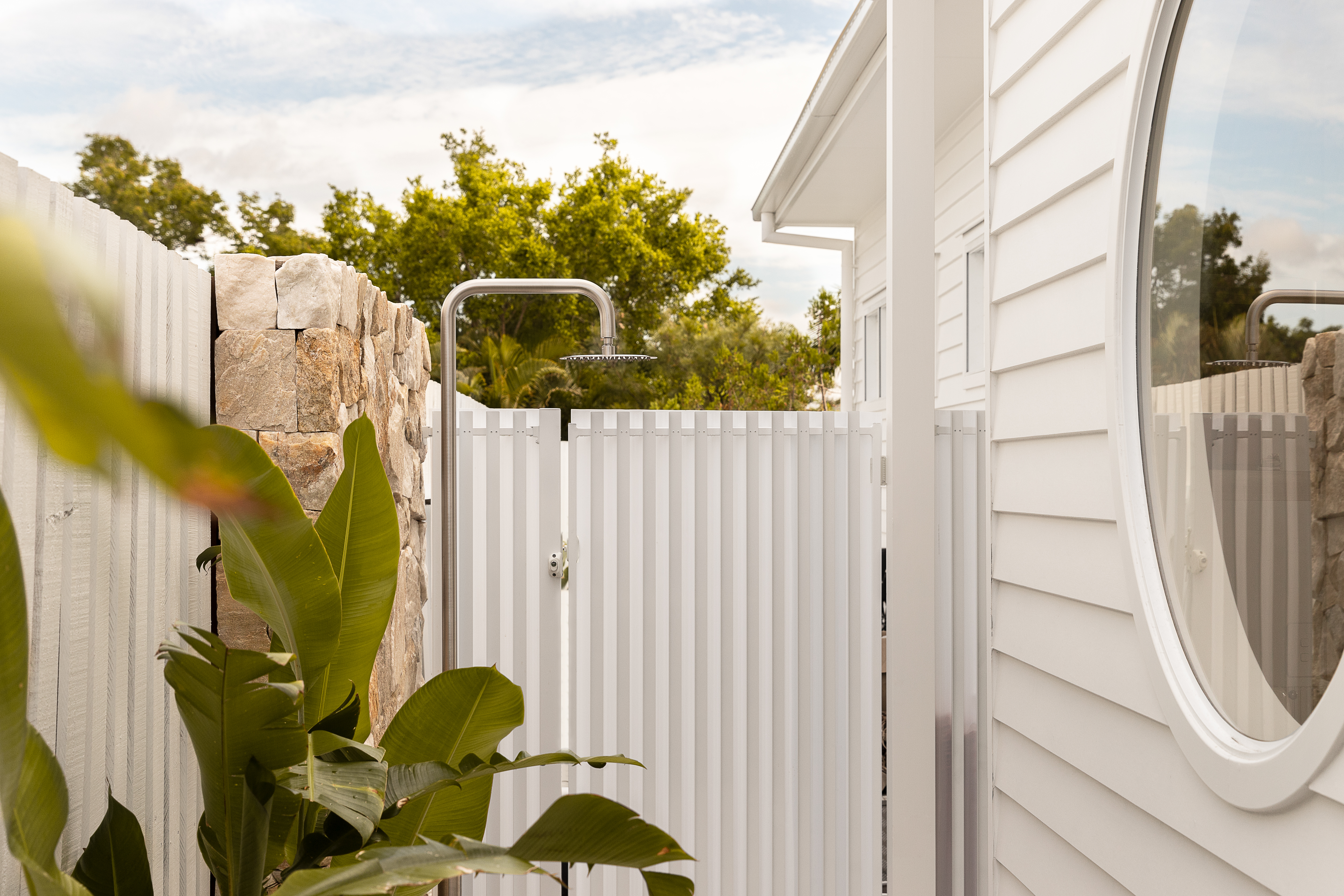 Stainless Steel Outdoor Shower Set | Sola | ABI Interiors